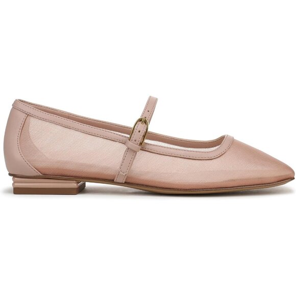Franco Sarto Womens Ballet Pink Mesh Fabric Tinsley Mary Jane Ballet Flats - Picture 6 of 9